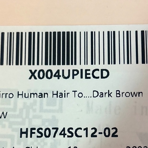 NIB Human Hair Topper with long Side Bangs - Picture 7 of 8